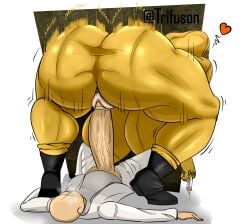 big_ass big_breasts faceless_character faceless_male gas_mask hard_sex hardcore hazmat hazmat_suit huge_breasts huge_cock male/female sex tagme thick_thighs trifuson urge(game) venus_body