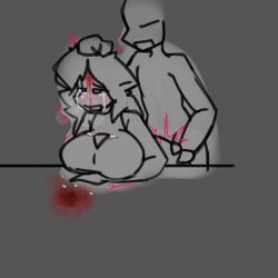 blood breasts female gripping_hair male melan_(stchar) oc queesestaweanomamen random tears