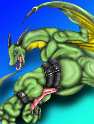 anthro anus bondage bound dragon imminent_rape immobile male_only nude penis randomdragon scalie solo tagme thelonelydragon wings