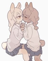 bunny furry kissing rabbit s0711108_(artist) yagi_the_goat yuri