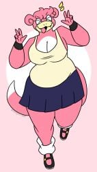 big_breasts breasts chubby cleavage female huge_breasts nerdyreindeer pokemon pokemon_(species) slowpoke tagme thick_thighs wide_hips