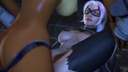 16:9 1futa 1girls 3d animated animatronic big_penis black_bodysuit black_cat_(insomniac) black_cat_(marvel) bodysuit breasts crossover felicia_hardy female five_nights_at_freddy&#039;s freddy_(fnaf) futa_on_female futanari huge_cock insomniac_games kissing_cheek large_penis marvel marvel_comics no_sound oohlaaalaa penis pussy robot robot_futa rule_63 sex spider-man_(ps4) spider-man_(series) video white_hair