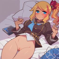 ai_generated anime_style big_ass big_breasts blonde_hair blue_eyes nenena pigtail uwusite