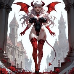 ai_generated blood blood_stain demon_girl eogard_orc gothic monster_girl vampire vampire_girl white_hair