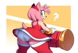 ai_generated amy_rose ass dat_ass female furry hammer huge_ass mullon novelai panties piko_piko_hammer sega solo sonic_(series) sonic_the_hedgehog_(series) that_ass_was_fat thighhighs upskirt