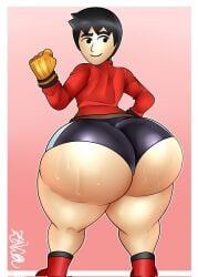 1boy ass big_ass big_butt black_hair butt fat_ass fat_butt fully_clothed huge_ass huge_butt looking_back male male_only mii mii_brawler mii_brawler_(smash_4) nintendo solo super_smash_bros. super_smash_bros._for_nintendo_3ds_and_wii_u sweat sweating sweaty_butt thick_ass thick_butt underwear zaicomaster14