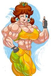 1girls abs biceps big_breasts big_muscles breasts female huge_breasts large_breasts large_muscles mario_(series) muscles muscular_arms muscular_female muscular_legs muscular_thighs pecs princess_daisy siegfried129 super_mario_bros.