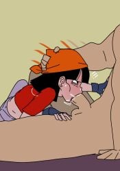 !!! 1boy 1girls black_hair blush cute deep_blowjob dragon_ball_gt eye_contact female forced_deepthroat forced_oral gag gagging gloves hand_on_head oral pan_(dragon_ball) petite shirt skinny slim sunnie teenager throat_bulge throat_fuck tight_throat