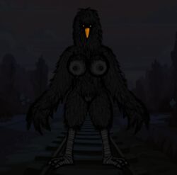 bird black_bird_(fnaf) fazbear_frights fnaf fnaf_novels night night_sky railroad tracks