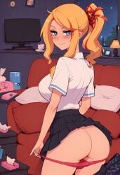 ai_generated anime_style big_ass big_breasts blonde_hair blue_eyes nenena pigtail uwusite