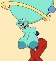 1girls ahe_gao ahegao_face alien alien_girl alien_humanoid areola areolae ass bald bald_female big_areola big_areolae big_breasts big_head big_nipples blue_body blue_nipples blue_skin blush bodily_fluids breasts buzz_lightyear_of_star_command clothed clothing dress drool drooling female female_focus female_only fingering gravitina huge_breasts huge_head nipple_slip nipples orgasm orgasm_face saliva solo solo_female solo_focus spit terrible_the_drawfag tongue tongue_out