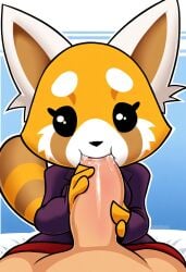 aggressive_retsuko aggretsuko ai_generated ailurid anthro black_eyes bodily_fluids clothed clothing duo erection faceless_character faceless_male fellatio female female_focus female_penetrated fennec first_person_view fur genitals hellsonger hi_res human human_on_anthro interspecies looking_at_viewer male male/female male_penetrating male_penetrating_female male_pov mammal oral oral_penetration penetration penile penis playing_penis_like_flute playing_skinflute red_panda retsuko saliva sanrio sex simple_background smaller_female solo_focus