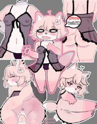 animal_humanoid anthro areola ass black_nose blush bodily_fluids breasts canid canine cherry_blossom clothing comic_panel digital_drawing_(artwork) digital_media_(artwork) duo ear_piercing english_text female female_focus first_person_view flower fox fur genitals hair hi_res humanoid humanoid_genitalia humanoid_penis kemono lingerie male male/female mammal medium_breasts nipples nude penetrating_pov penetration penis piercing pink_body pink_fur plant prunus_(flower) pussy sex shaded shantohru shanty short_hair simple_background size_difference tail text vaginal_penetration vaginal_penetration