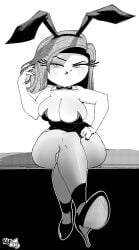 1girls ass big_ass big_breasts breasts curvy curvy_figure disgust_(inside_out) fan_character female inside_out inside_out_2 legs manga rabbit_girl