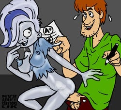 1boy 1girls female ghost ghost_girl hanna-barbera male monster_girl nev nipples phantasma_phantom scooby-doo scooby-doo_and_the_ghoul_school sex shaggy_rogers straight transparent_sex