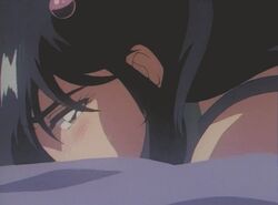 2girls anal anal_fingering animated animated_gif black_hair breasts female hair_bobbles imai_yuuko large_breasts long_hair multiple_girls nipples parade_parade screenshot tamura_sayaka yuri