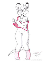 anthro bottomless breasts clothed clothing fashion female footwear genitals kangaroo macropod mammal marsupial mia_(tira_shanks) no_underwear pussy socks solo sweater sweatshirt tirashanks_(artist) topwear wallaby