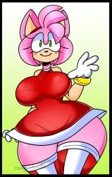 amy_rose breasts female furry mango_doodling pussy sonic_(series) thigh_boots wide_hips