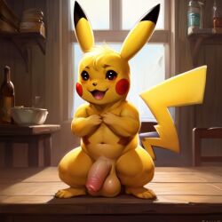 ai_generated big_balls flaccid_penis pikachu pokemon small_but_hung