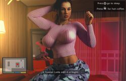 3d converse fully_clothed grand_theft_auto grand_theft_auto_vi infinitesign latina lucia_(gta) mirror_reflection ponytail puerto_rican text