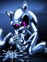 absurd_res anal anthro cum erection goo_creature hi_res humanoid_penis liquid liquid_metal machine male male_only masturbation open_mouth penis robot silverslime slime sonic_(series) sonic_the_hedgehog transformation