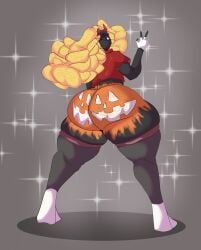 amygdala_(oc) big_ass big_butt dreic_draw halloween_costume halloween_decoration hyper_ass oc original original_artwork thicc_thighs thick_ass thick_thighs