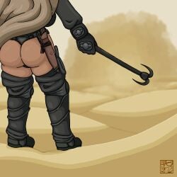 arrakis ass ass_focus bare_ass desert dune female female_focus female_only fremen owlyn sandworm shai_hulud