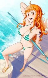 1girls female nami nami_(one_piece) one_piece revenantart solo solo_female tagme