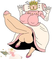 1futa big_breasts big_penis breasts clothed clothing dress futa_only futanari genitals hearts_around_head herm huge_breasts huge_cock humanoid intersex katamari katamari_damacy penis simple_background smile solo sonivor sonivor the_queen_of_all_cosmos_(character) white_background