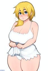 ai_generated chubby huge_breasts kingdom_hearts namine white_dress