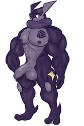 amphibian anthro balls erection feet foreskin frog full-length_portrait full_length greninja looking_at_viewer male male_only mature_male monster monster_boy muscular ninja nintendo nipples penis pokemon pokemon_(species) pose retrodeadpool solo standing tattoo tongue tongue_out vein veiny_penis video_games webbed_feet