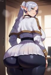 ai_generated big_ass bubble_butt elf elf_ears frieren frieren_beyond_journey's_end rayasox thick_ass thick_thighs