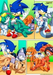 1boy 6girls ass barefoot bbmbbf blush breasts comic female lupe_the_wolf male male/female mobius_unleashed nipples nude palcomix pussy sega shade_the_echidna sonar_the_fennec sonic's_guide_to_spanking_2_(comic) sonic_(series) sonic_the_hedgehog sonic_the_hedgehog_(series) spanking tangle_the_lemur tikal_the_echidna whisper_the_wolf