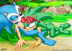 2boys anthro ass barefoot bbmbbf blowjob blush cum cum_in_mouth cum_inside deepthroat gay male male/male male_only mobian_(species) mobius_unleashed one_eye_closed oral oral_sex palcomix penis scourge_the_hedgehog sega sex sonic_(series) sonic_the_hedgehog_(series) teeth uncle_chuck yaoi