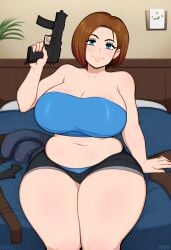 ai_generated chubby huge_breasts jill_valentine resident_evil