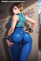 ai_generated aindroidparanoid ass ass_focus big_ass big_breasts big_butt brown_eyes brown_hair busty cameltoe chun-li chun-li_(fortnite) curvy cute fat_ass female female_only hips huge_ass huge_breasts large_ass large_breasts legs narrow_waist slim_waist stable_diffusion street_fighter street_fighter_alpha thick_ass thick_thighs voluptuous waist wide_hips