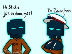 blue_background blue_eyes blue_skin cube_11_(geometry_dash) czech_text geometry_dash stickdash44 stickdash_(stickdash44) stickman44 zevon_(stickdash44)