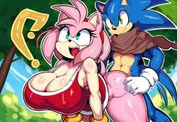 1girls ai_generated amy_rose female furry huge_breasts large_breasts male/female mullon novelai pink_body pink_fur pink_hair scarf sega sex sonic_(series) sonic_the_hedgehog_(series) straight