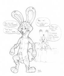 agent_(artist) balls black_and_white canine clothing disney duo fox heart humanoid_penis judy_hopps lagomorph male male_only mammal nick_wilde penis rabbit rubber sketch text zootopia