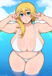 ai_generated chubby huge_breasts kingdom_hearts namine white_bikini