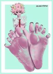 1girls ashido_mina boku_no_hero_academia feet feet_focus feet_together female foot_fetish foot_focus mina_ashido my_hero_academia soles stampnyx tagme