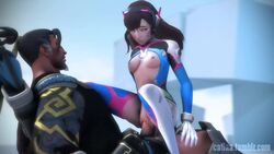 1boy 1girls 3d age_difference animated areolae breasts caflaa cowgirl_position d.va erection female hanzo male nipples no_sound overwatch penetration penis pussy sex source_filmmaker straight vaginal_penetration video