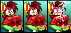 breasts comic cum cum_between_breasts ejaculation fiona_fox furry mango_doodling paizuri penis scourge_the_hedgehog sega sonic_(series) sonic_the_hedgehog_(comics)