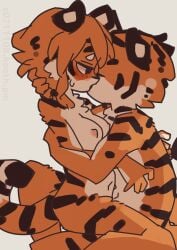 feline furry kissing nude s0711108_(artist) tiger yagi_the_goat