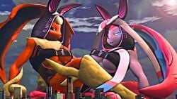 16:9 anthro breasts city clothing eeveelution female female/female flareon floppy_ears fur generation_1_pokemon generation_4_pokemon generation_6_pokemon hi_res hoodie hybrid lop_ears lopunny macro nintendo obscured_tribadism pokemon pokemon_(species) ribbons_(anatomy) savitarpg12 scissoring sex sylveon topwear tribadism vaginal_penetration widescreen