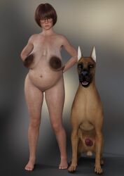 1boy 1girls 3d belly bestiality_pregnancy big_belly big_breasts breasts brown_hair canine canine_penis erection female freckles glasses interspecies interspecies_pregnancy jokerpregdaz male nipples penis pregnant sagging_breasts scooby-doo scooby-doo_(character) velma_dinkley zoophilia