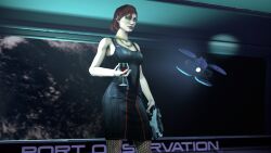 3d commander_shepard dress femshep jane_shepard mass_effect red_hair