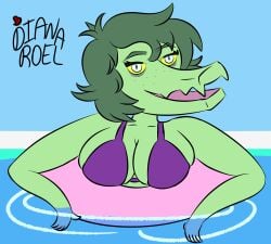 bikini_top green_skin i_wani_hug_that_gator! olivia_halford scalie