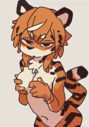 breasts feline furry playing_with_breasts s0711108_(artist) tiger yagi_the_goat