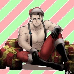 abs android bara biceps christmas clothing detroit:_become_human holidays male male_nipples male_only muscular_male nipples pecs rk900 wyatt_wu1020